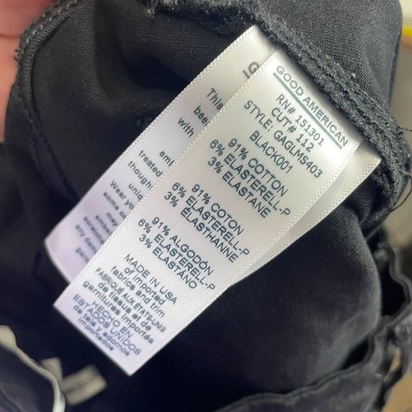 GOOD AMERICAN good mama skinny jeans in black size 2 or 26 - Picture 5 of 7